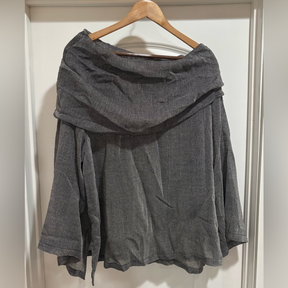 Gray Cowl Neck Sweater